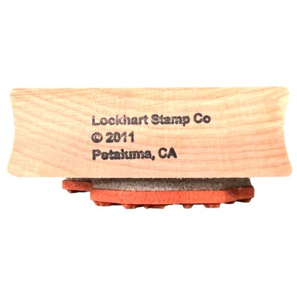 Lockhart Stamp Co. Wood-Mounted Rubber Stamp Pumpkin & Foliage Design 5022 - Picture 4 of 4